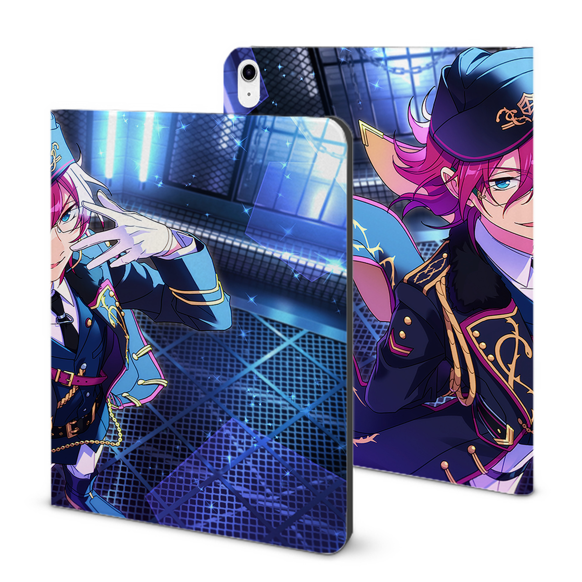 （画像用） あんさんぶるスターズ! Ensemble Stars IPad ケース ブック型 PUレザー TPU 耐衝撃 軽量 薄型 ペン収納なし 全面保護 IPad 各モデル対応